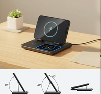 3-in-1 Foldable Wireless Charging Station – 15W Fast Charger for iPhone, Apple Watch & AirPods
