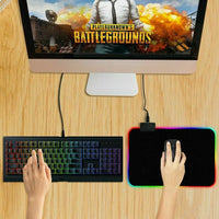 Gaming Mouse Pad RGB LED Light Color Switching for Computer Laptop Colorfull