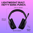 Cloud Stinger 2 – Gaming Headset, DTS Headphone:X Spatial Audio, Lightweight Over-Ear Headset with Mic, Swivel-To-Mute Function, 50Mm Drivers, PC Compatible, Black