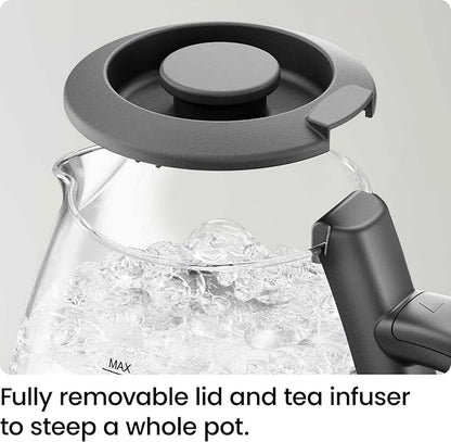 Electric Glass Kettle With Tea Infuser - 1L Fast Boil
