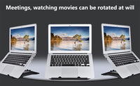 Rotatable  for 10-17" Laptops, Adjustable Height Laptop Riser for Desk, Portable Computer Stands Swivel Laptop Support with Phone Stand, Notebook Mount Holder Macbook Air Pro Lift