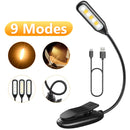 Rechargeable Book Light for Reading in Bed, 80H Reading, 3 Brightness Levels & 3 Color Temperatures, Lightweight Flexible Clip on Reading Lights for Books in Bed