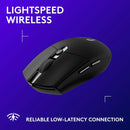 305 LIGHTSPEED Wireless Gaming Mouse, Hero 12K Sensor, 12,000 DPI, Lightweight, 6 Programmable Buttons, 250H Battery Life, On-Board Memory, Pc/Mac - Black